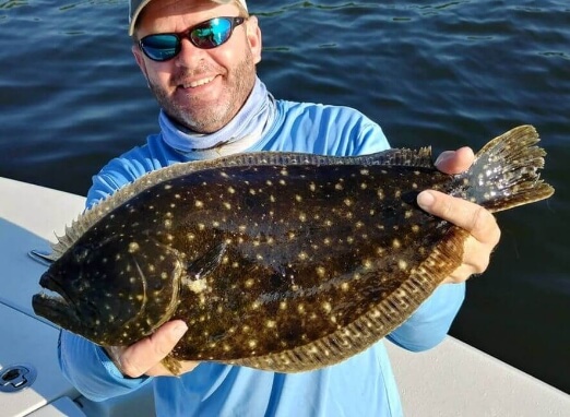Flounder fish caught in Tampa Bay Florida